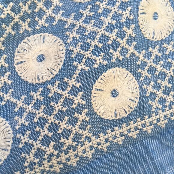 Madewell Chambray Sunstitch Shorts Blue 2 - Picture 4 of 10